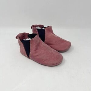 Freshly Picked Baby Shoes Chelsea Boot Toddler Girls Size 8 Mauve Pink Leather